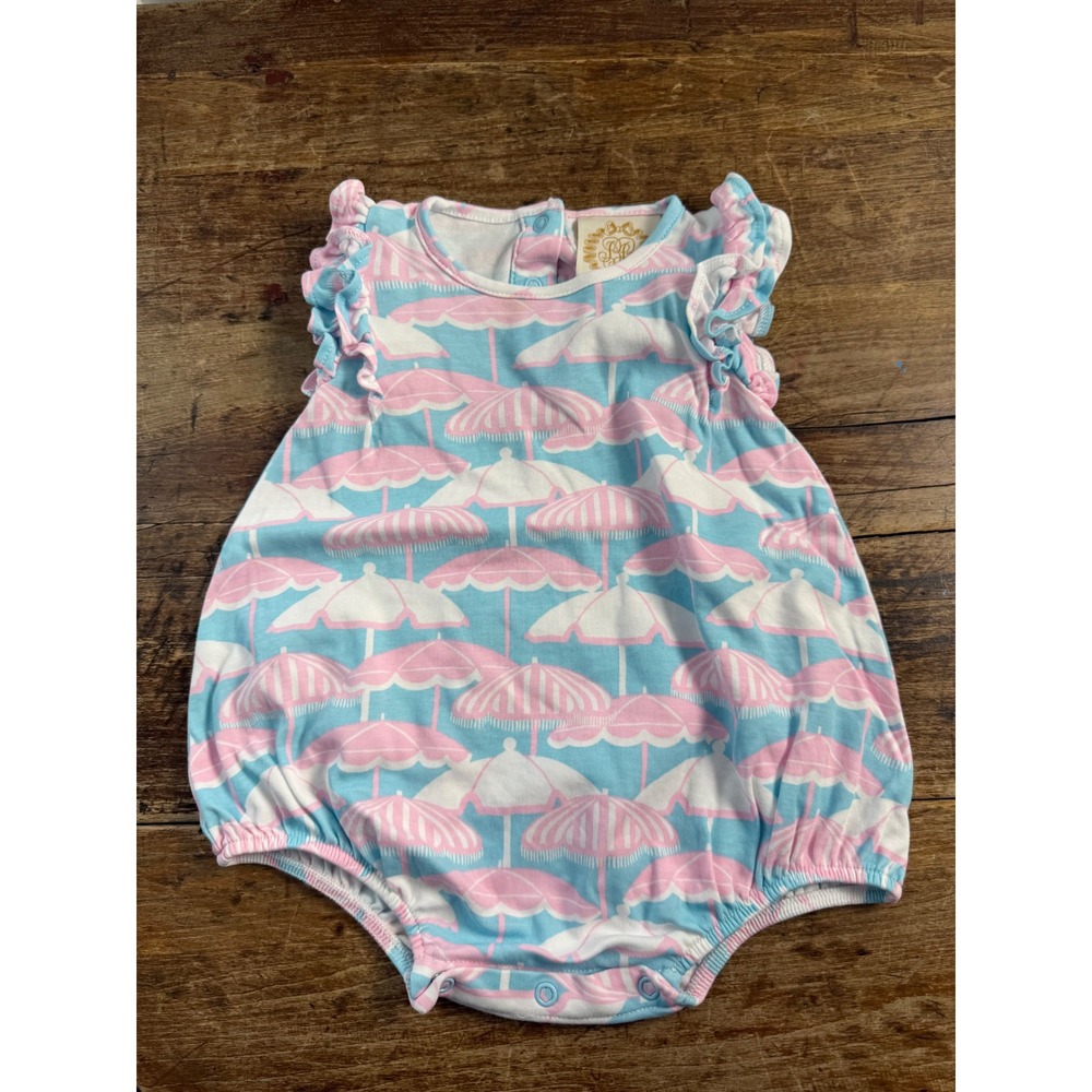 The Beaufort Bonnet Company Beach Umbrella Pima Cotton Bubble Romper 12-18M Girl